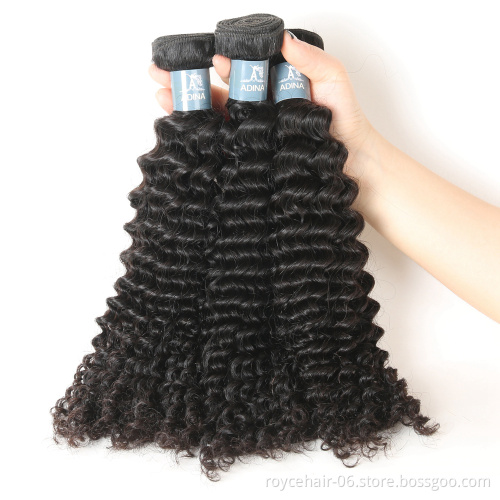 Natural Hair Color Products Kinky Curly Malaysian Hair Full Frontal Closure 13x4 with bundles
